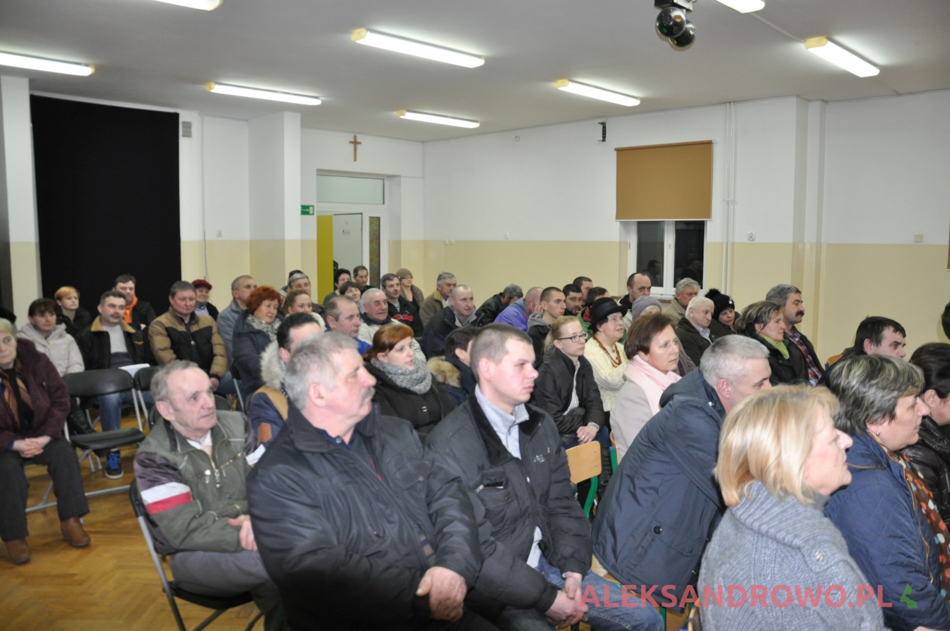 Zebranie mieszkańców Aleksandrowa z wójtem w sprawie utworzenia sołectwa 20.02.2015