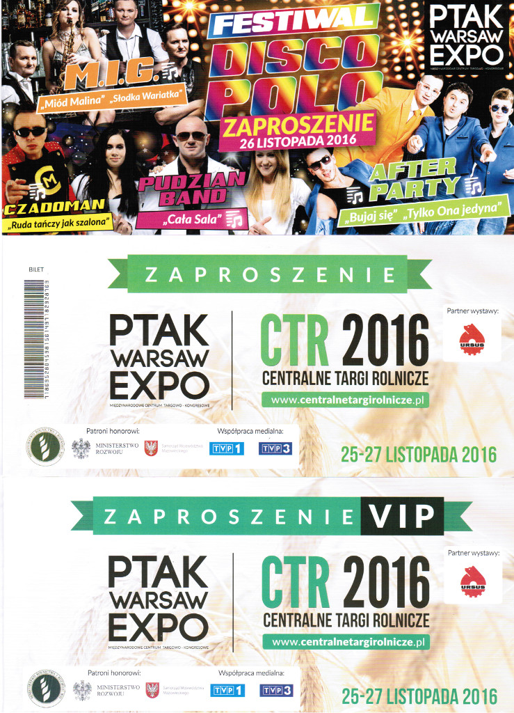 Zaproszenia na Ptak Warsaw Expo 2016