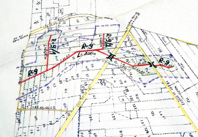 Mapa rowów melioracyjnych w Aleksandrowie