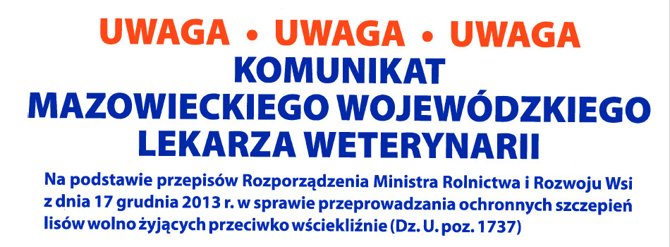 Akcja szczepienia lisów - wrzesień 2016