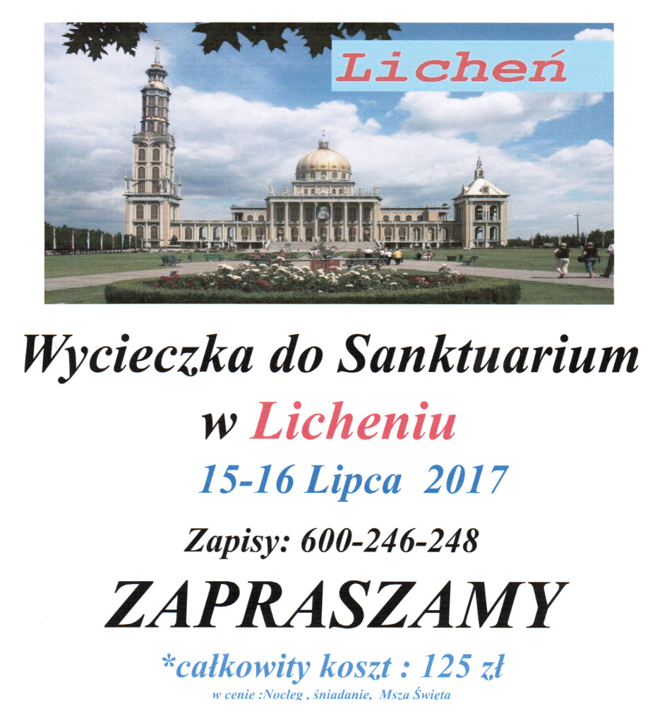 Wycieczka do Sanktuarium w Licheniu
