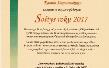 Finał plebiscytu SOŁTYS ROKU 2017