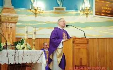 Ostatnia msza ks. Józefa Kuleszy w Obierwi jako proboszcza 26.02.2012