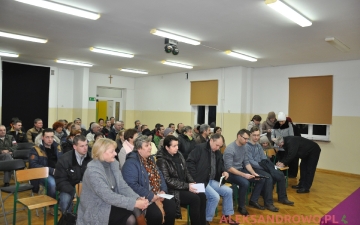 Zebranie mieszkańców Aleksandrowa z wójtem w sprawie utworzenia sołectwa 20.02.2015