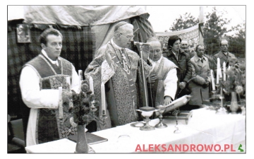 Wmurowanie kamienia węgielnego pod budowę kościoła w Obierwi 1977